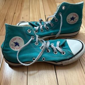 Converse High Top Sneakers - Teal & White